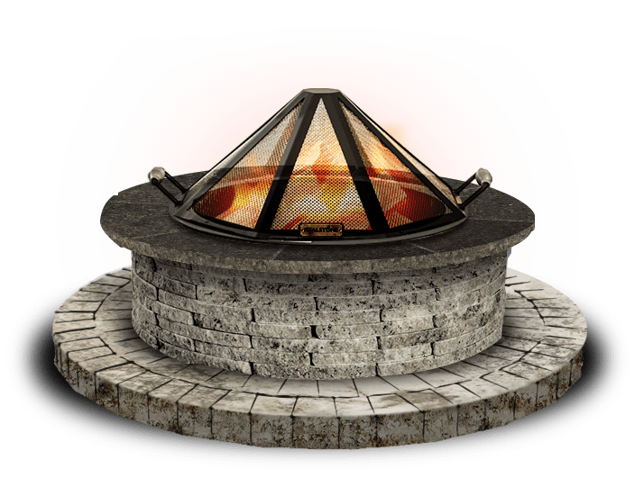 35 round wood burning gravel ground cover 1