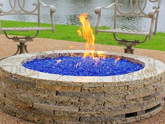 How To Build A Gas Or Propane Fire Pit, Propane Fire Pit With Glass Rocks